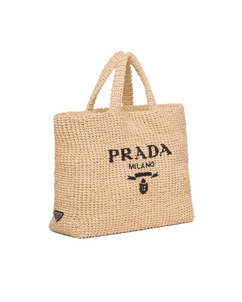 Prada raffia beach bag